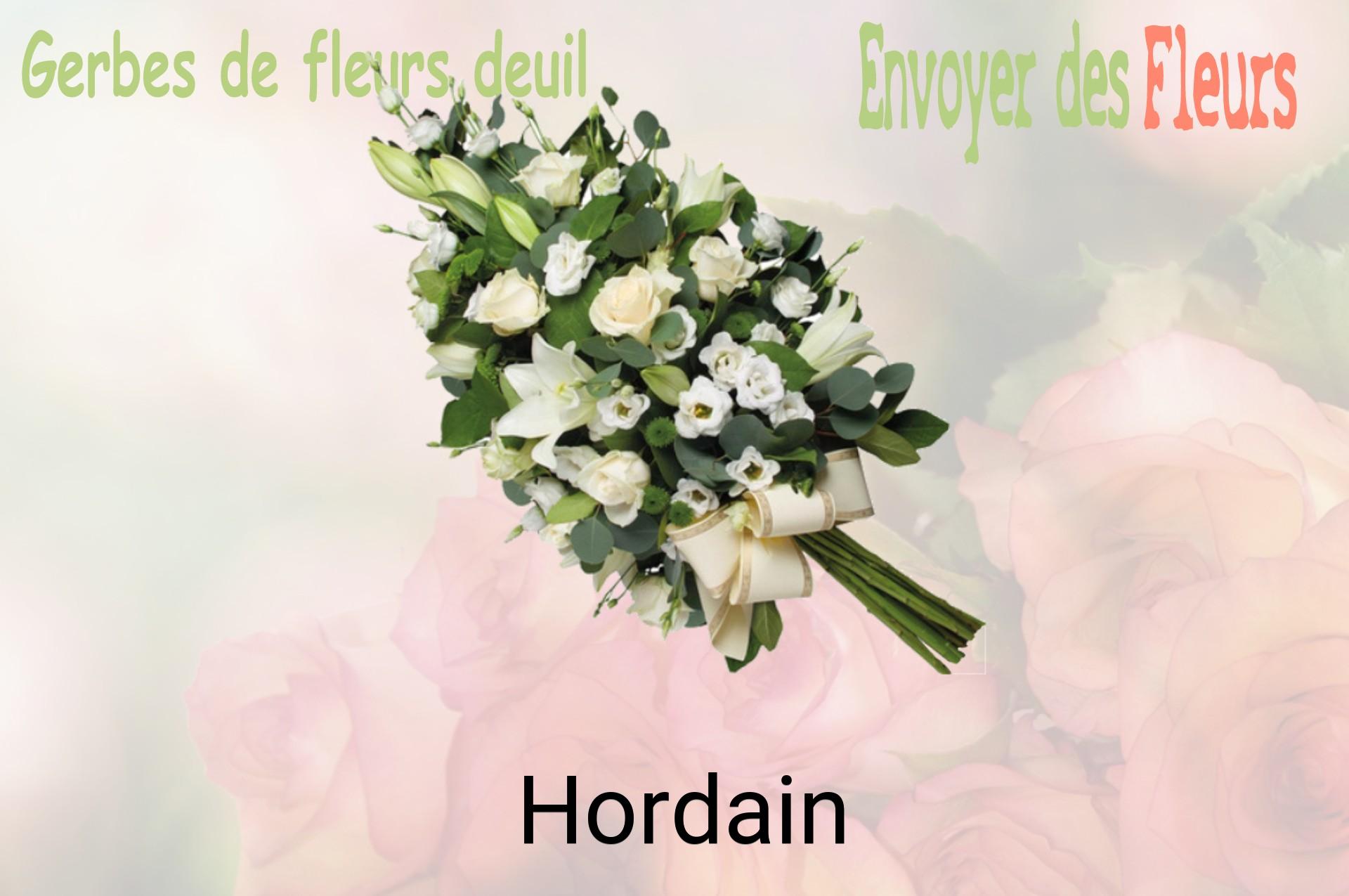 Gerbe de fleurs de deuil livrée à Hordain